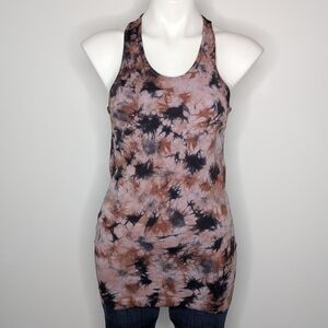 Zyia Purple Ice Dye Scoop Neck Exercise Workout Tank M